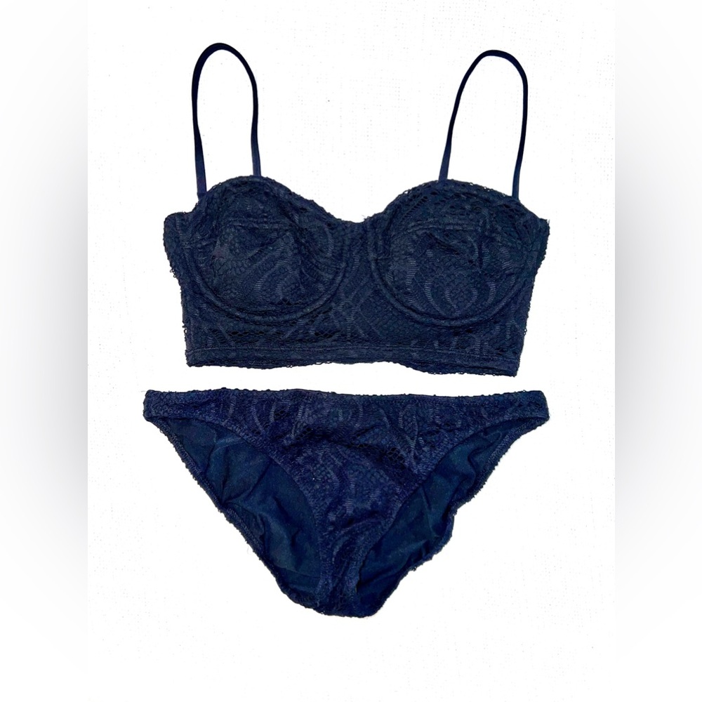 Ralph Lauren Black Lace Bikini Size M
